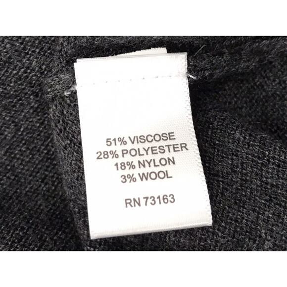 Spense Top Womens Size M Grey Wool Blend Long Sleeve V-Neck Pullover Sweater - Picture 8 of 12